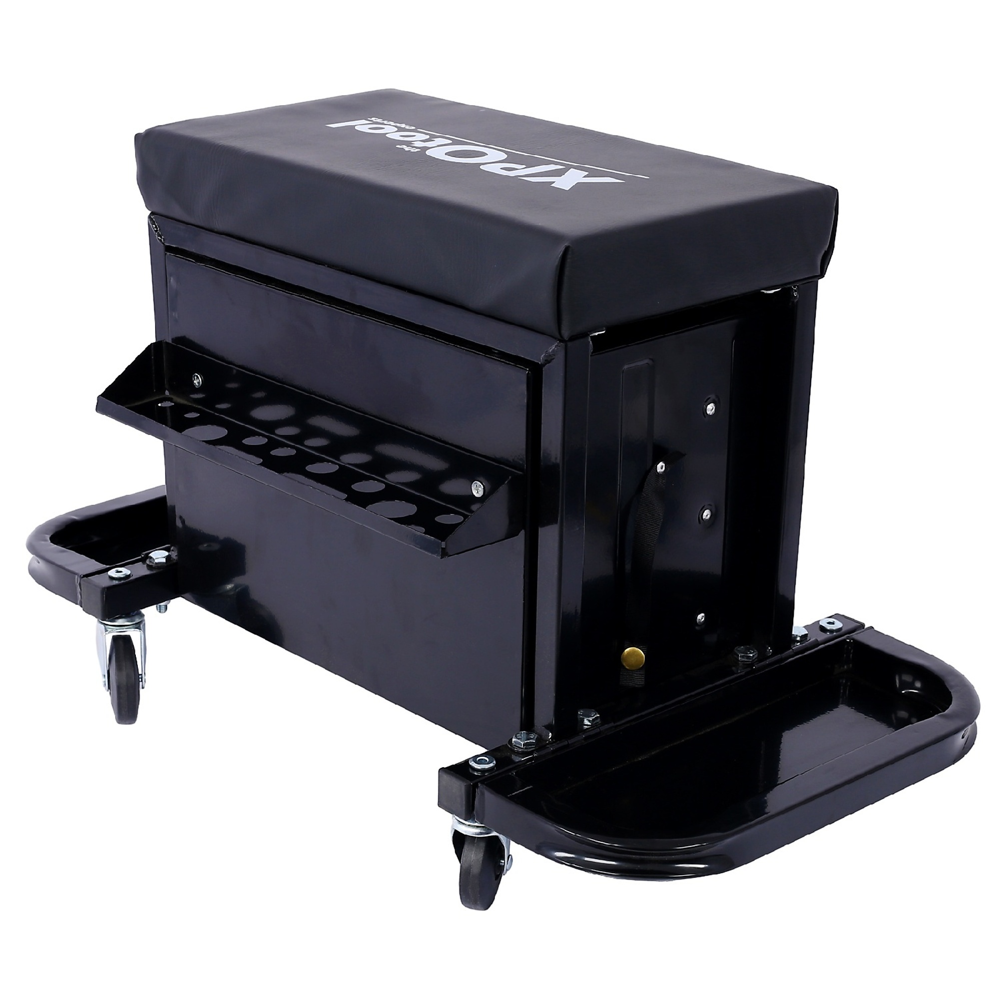 BlackTeck Rolling Tool Chest Seat — 350-Lb. Capacity, 3 Drawers, Heavy-Duty, Vinyl Padding, Model# N2-77501